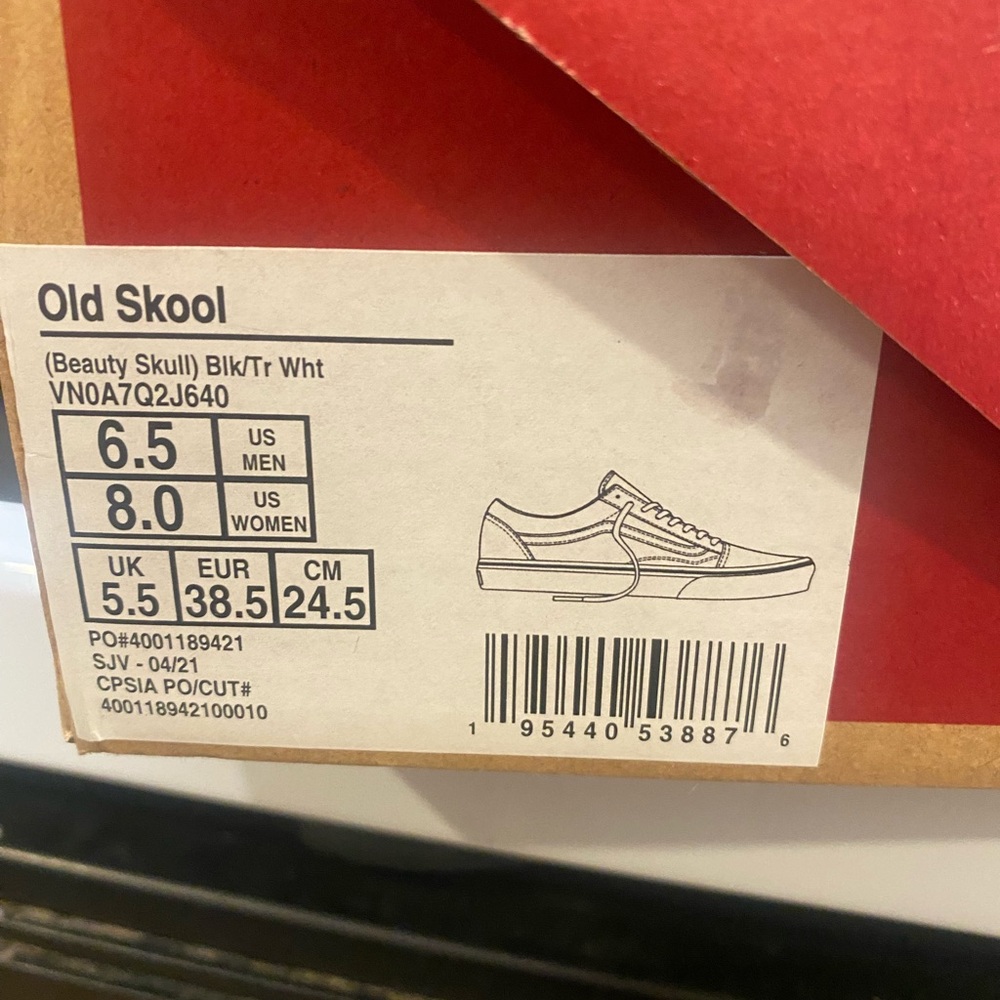 Vans White and Tan Skate Shoes